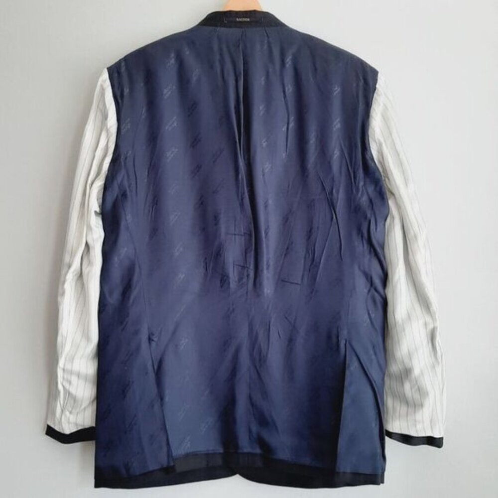 SACOOR BROTHERS Portugal Super 130's Virgin Wool Blazer Jacket Navy Men's Sz 42 - Picture 12 of 16